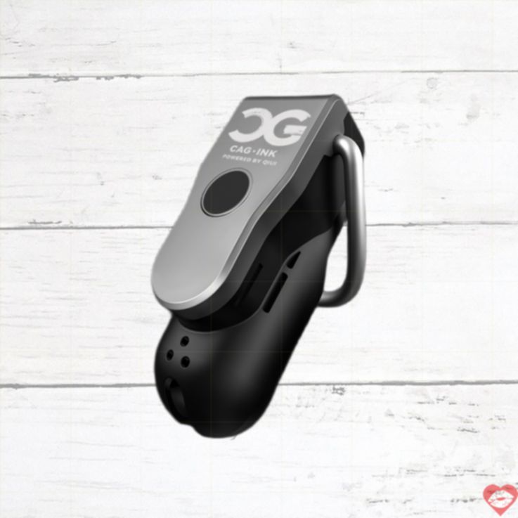 QIUI app chastity lock đen rung chống nước 10cm kiểm soát