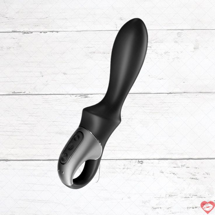 Satisfyer Heat Climax Plug Đít Nóng Rung Đen