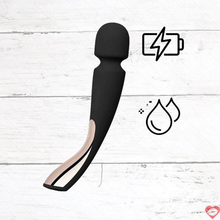 Lelo Smart Wand 2 M Đen Massage Toàn Thân 21cm