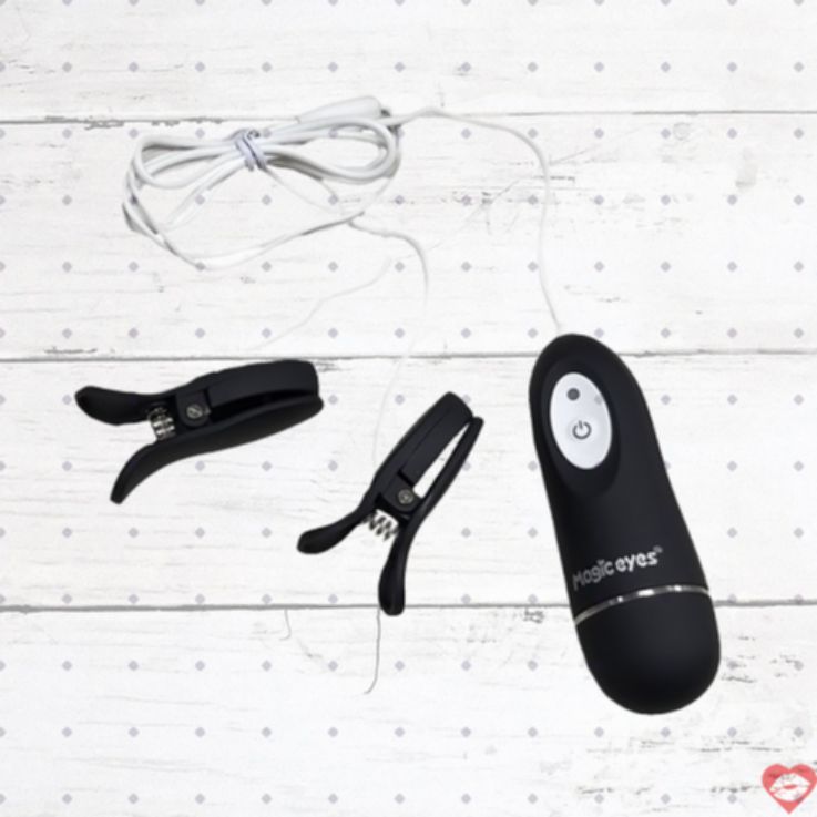 Magic Eyes Love Pincher Trứng Kẹp Đen Rung Nipple