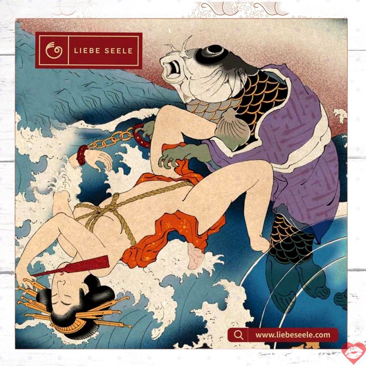 Liebe Seele Kinbaku Ukiyoe Scarf Khăn Nhật 68cm Gợi Cảm