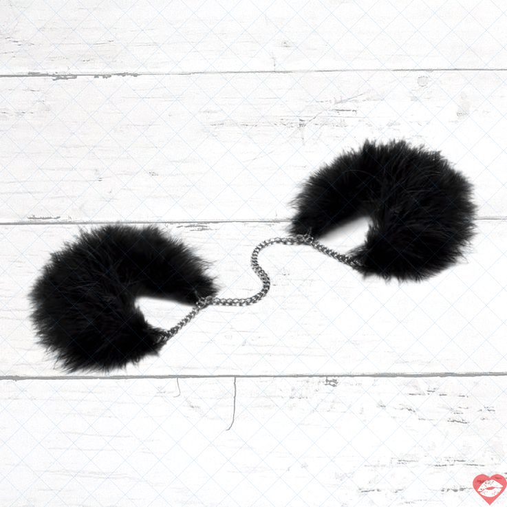 Còng Tay Lông Vũ Bijoux Đen Quyến Rũ Tây Ban Nha 