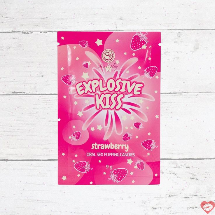 Secret Play Kẹo Nổ Thổi Tec Oral Dâu Tây Tăng Khoái Lạc