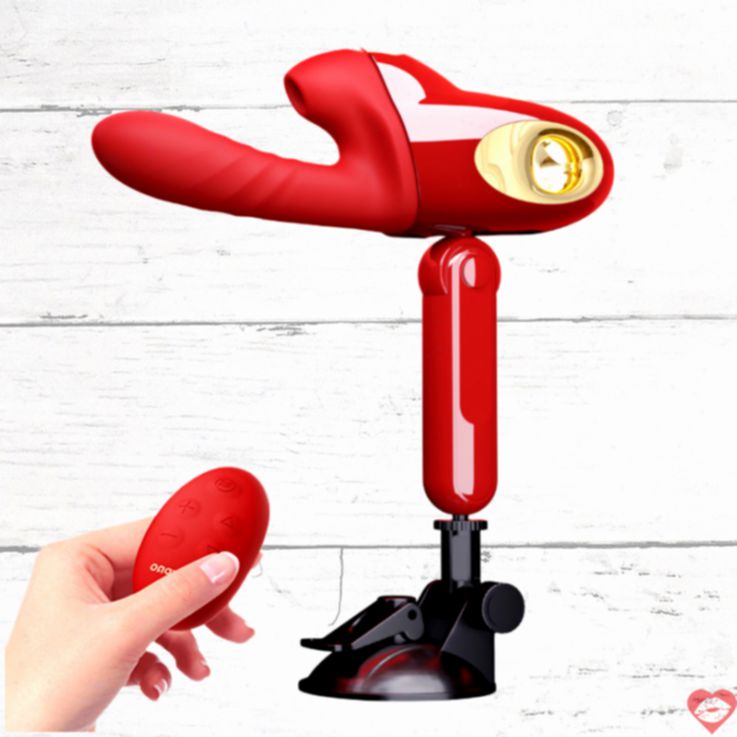 Leten máy dildo đẩy sưởi hút rung tự do 37mm