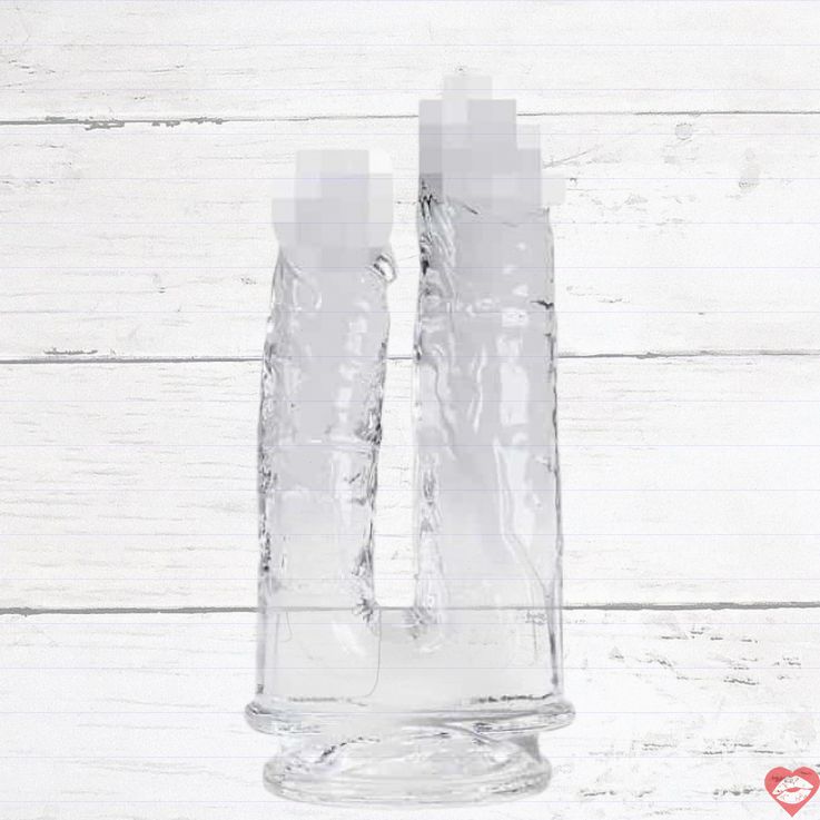 Dildo Đôi Adrien Lastic Imperium Trong Suốt 19-17cm 