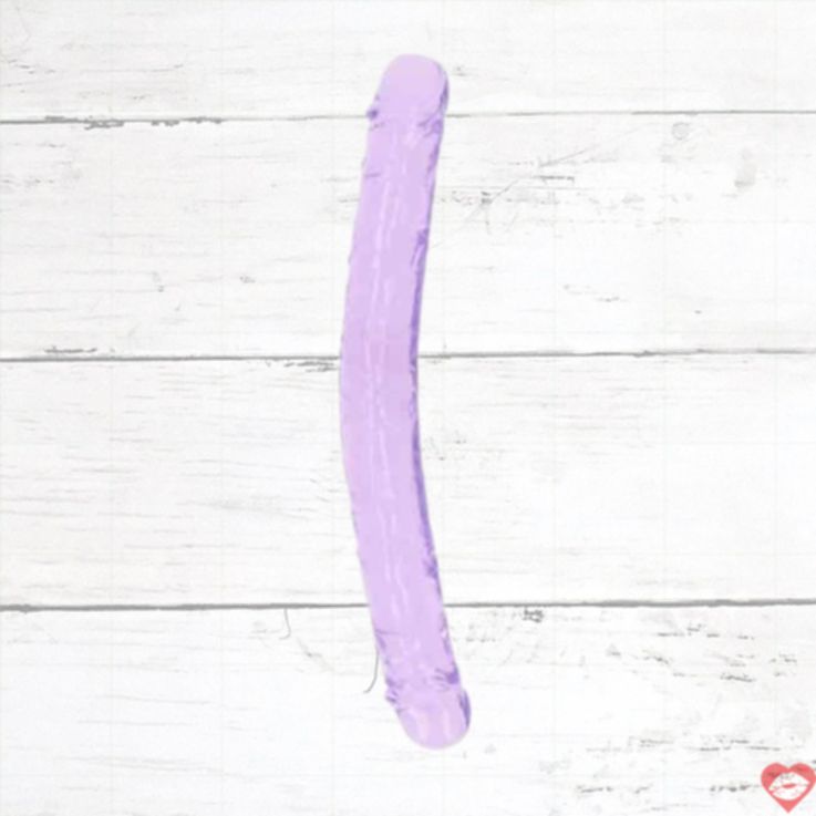 Double Dildo Shots Realrock 34cm Tím Chia Sẻ Nóng Bỏng 