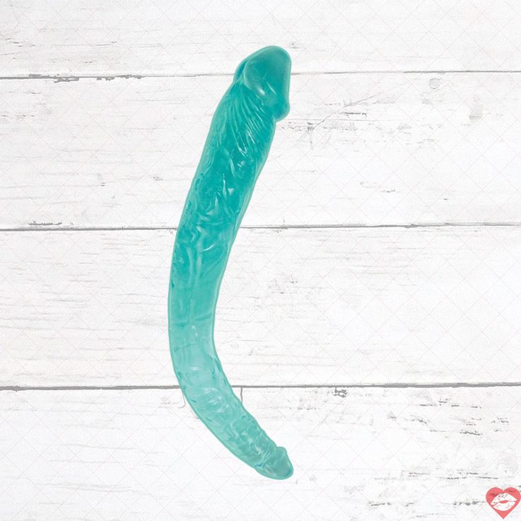Nasstoys Đai Dildo Đôi 38cm Xanh Mềm Dài 