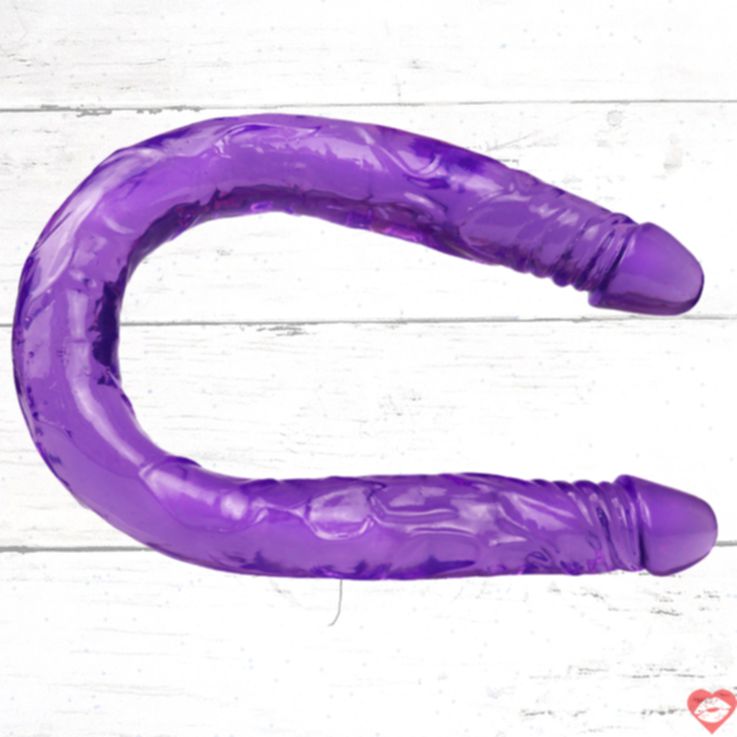 Double Dildo Tím 55cm Hai Đầu Thực Tế 