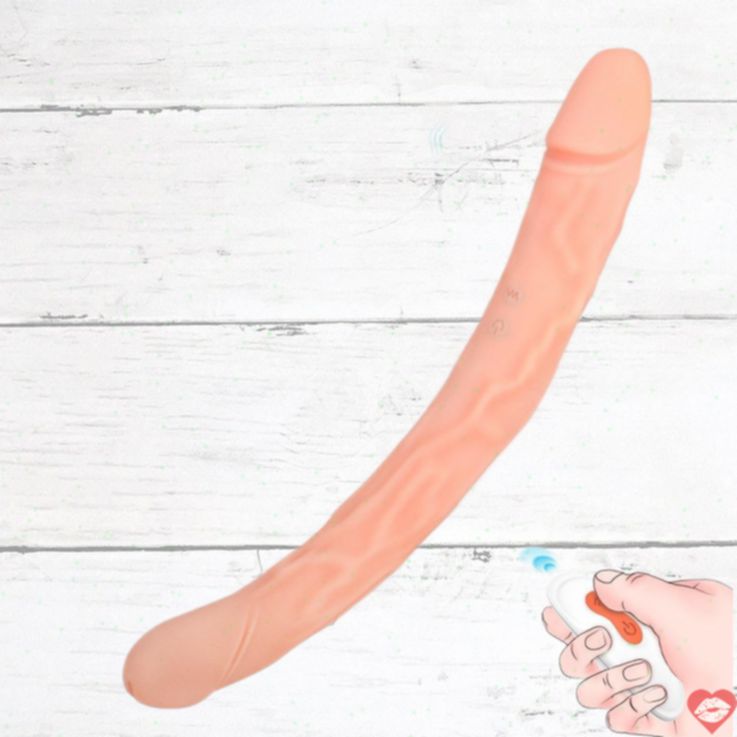 Dildo Đôi Rung 30cm Uốn Cong Siêu Thực Remote 