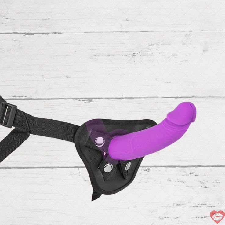 Dildo Đôi Tím Không Đai 24cm Linh Hoạt Cực Đỉnh Cặp Đôi 