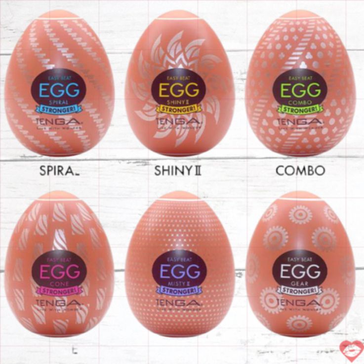 Tenga Egg Hard-Boiled Set 6c TPE Siêu Bóp Nhỏ Giọt