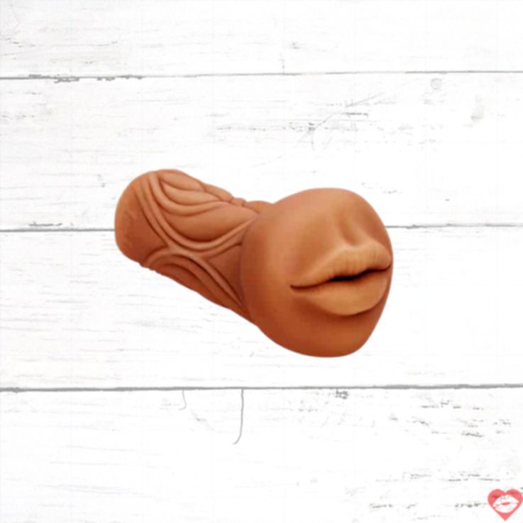 Stroker Lola Hottie Mouth Nâu 15cm Rô Tík Thực Tế 