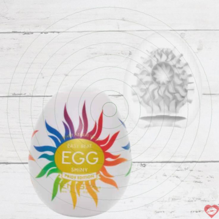 Tenga Egg Hard-Boiled Shiny trắng TPE compact cực khoái nhanh
