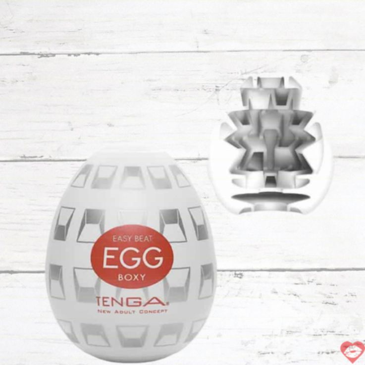 Tenga Egg Boxy Trắng TPE 6cm Mini Siêu Thú Vui