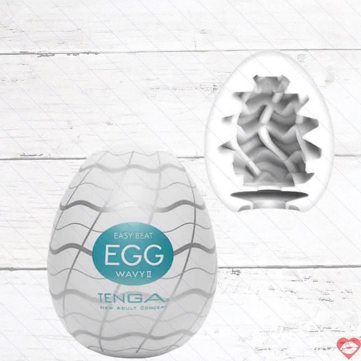 Tenga Egg Wavy II trắng sóng lượn compact