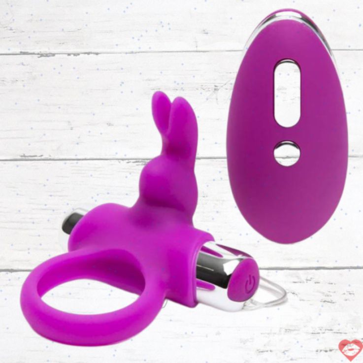 Happy Rabbit Purple Ring Remote 3.8cm Rung Mạnh Hạnh Phúc 