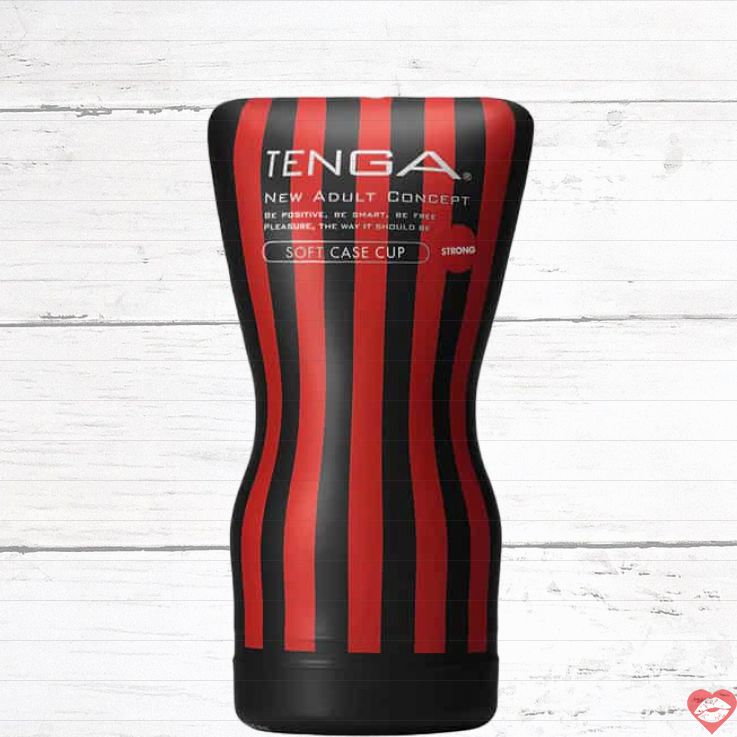 Masturbator Tenga Soft Case Strong đen TPE 15.5cm siết điều chỉnh