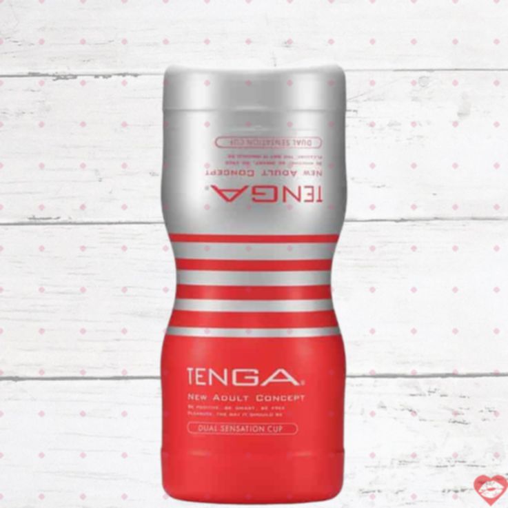 Tenga Dual Sensation Cup Đỏ 2 Lỗ Siêu Thú Vị