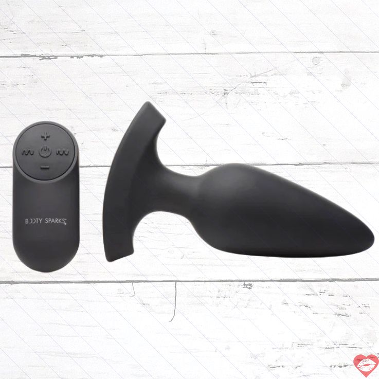 Booty Sparks Plug Tim Laser Rung Remote Lấp Lánh Khoái Lạc 