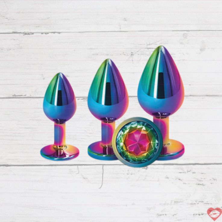 Rainbow Gem Kit Plug Huấn Luyện Đa Màu Lấp Lánh 