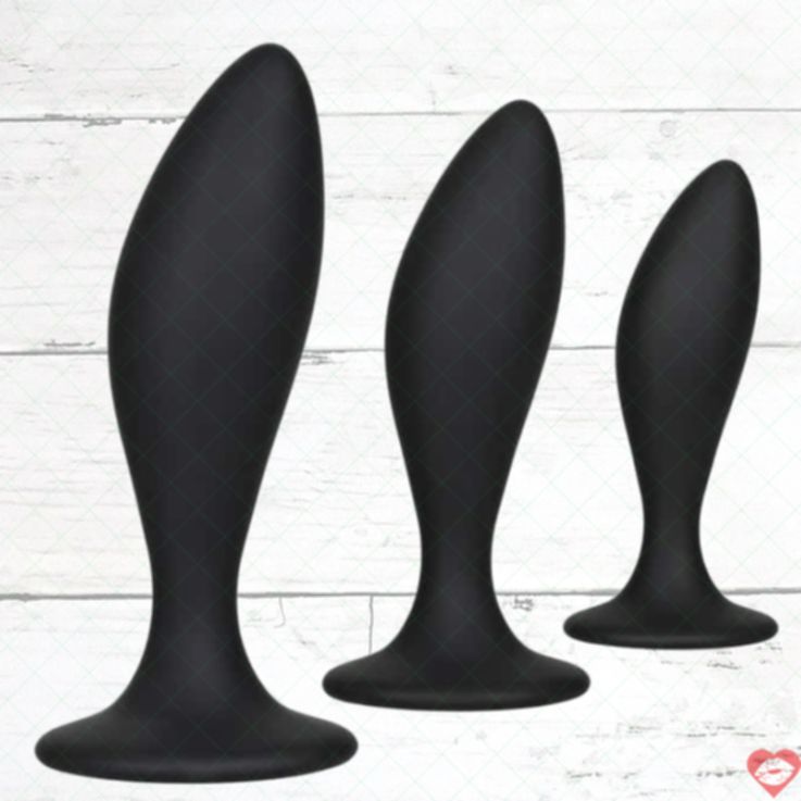Calexotics Curve Kit đen 3plug tăng dần anal khám phá 