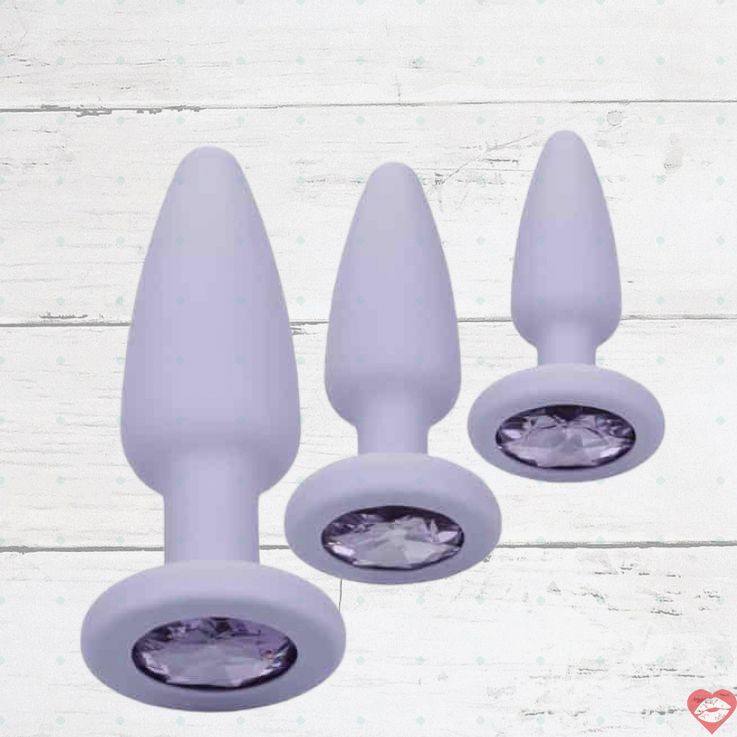 Bộ 3 Plug Pha Lê CalExotics Tím S-M-L An Toàn 