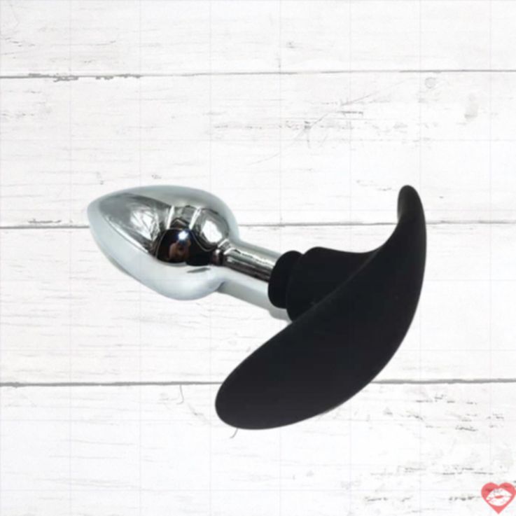 Kanikule Small Plug Anal Đeo Siêu Mềm Bạc 9cm