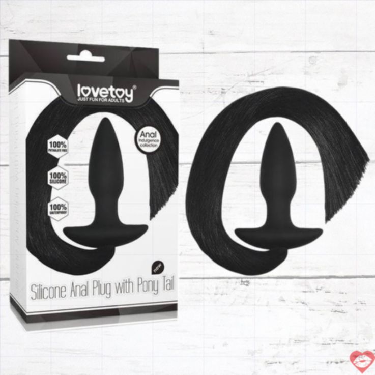 LoveToy Pony Tail Phích Đuôi Ngựa Đen Siêu Dâm