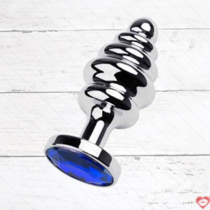 Toyfa Crystal Xanh Kim Loại 4cm, Nút Mông Sang Chảnh 