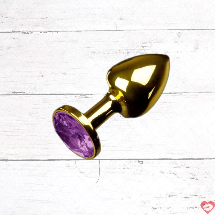Plug Anal Kim Loại Vàng Tím Nhỏ Thoải Mái Dễ Chơi Hứng Khởi 