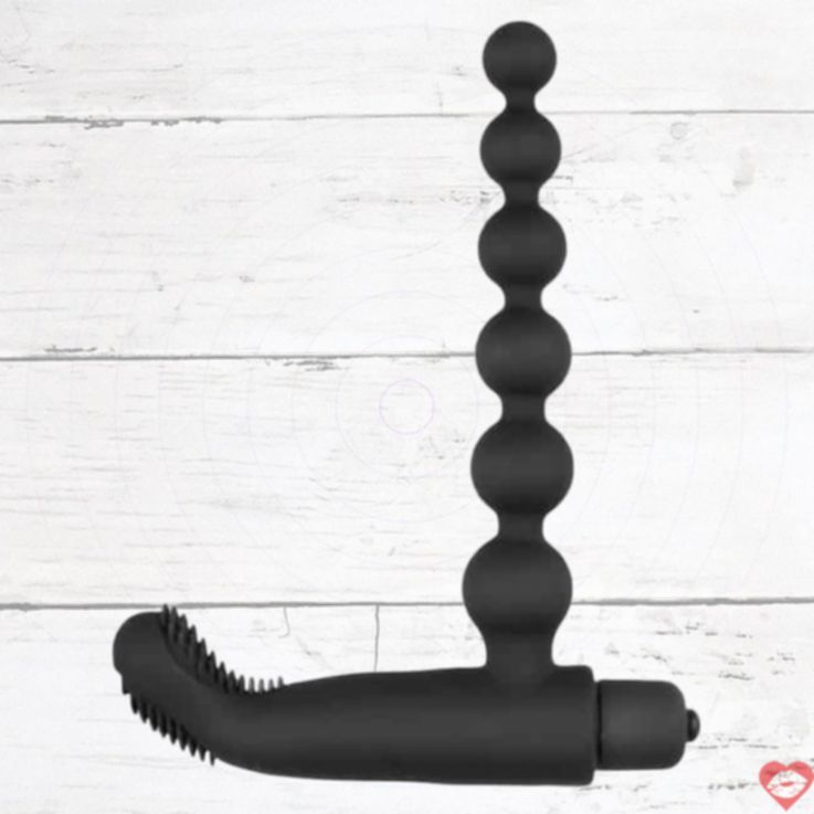 Easytoys Beaded Black 15cm Chuỗi Rung Anus Siêu Mạnh 