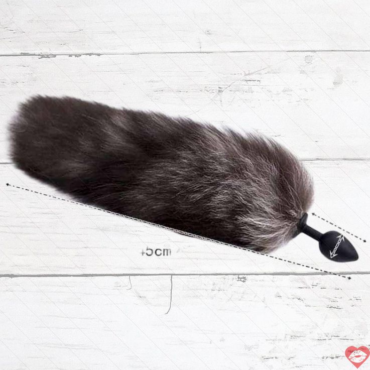 Tail Fox Plug 4sexdream Đen 45cm Dài Đuôi Cáo Hoang Dã 