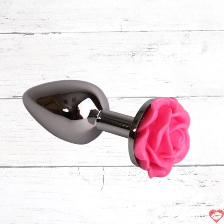 Butt Plug Hoa Hồng 4Sxdream 7.6cm Kim Loại Lộng Lẫy Hồng 