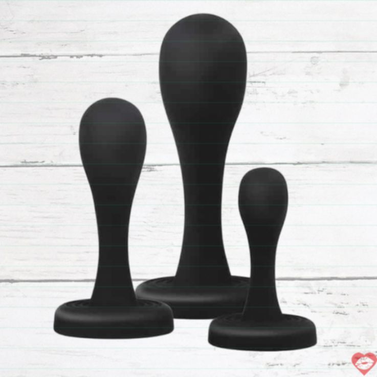 Bộ 3 Buttr Kickers Plug Đen Tăng Dần Hậu Môn Siêu Hấp Dẫn 