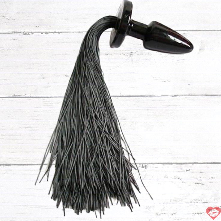 4Sexdream Plug Đuôi Đen 3.5cm Cao Su Dễ Chịu Đỉnh 