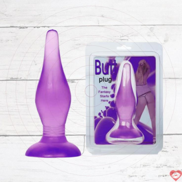 Plug Anal Baile Tím, PVC Mềm Dẻo 3.5cm Siêu Thoải Mái