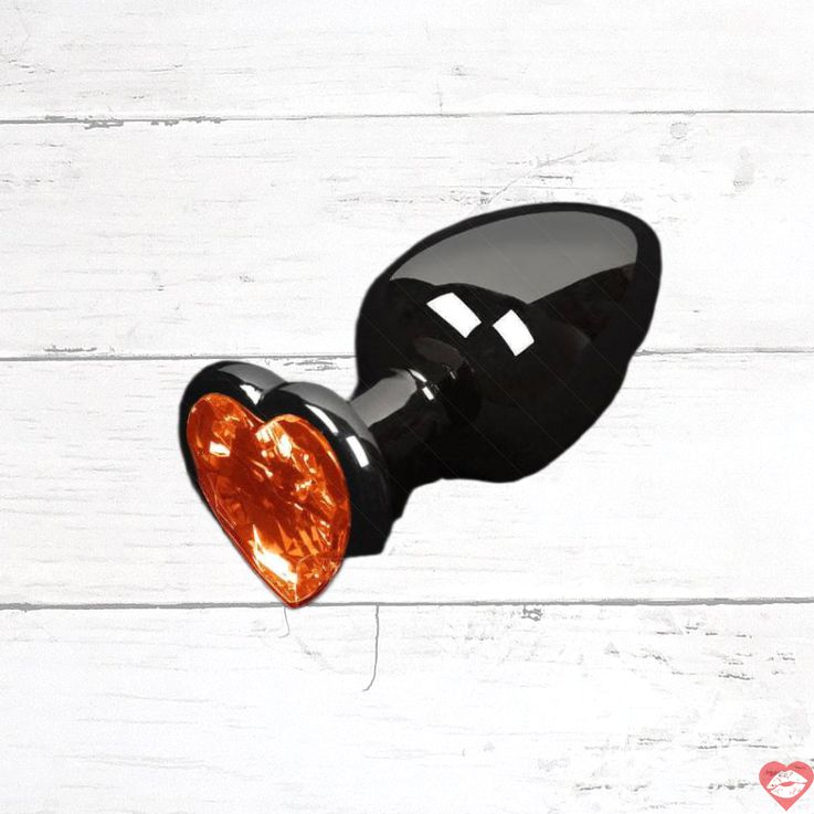 Plug Kim Loại Tim Cam 6cm Siêu Nhỏ Xinh