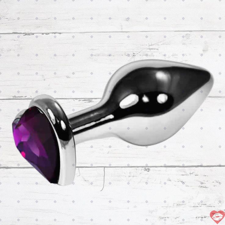 LoveToys Butt Plug Tim Tím Kim Loại 3cm Sang