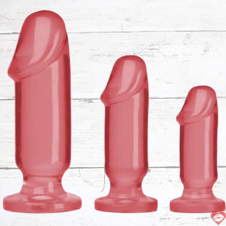 Doc Johnson Crystal Jellies Anal Kit Hồng Beginner 