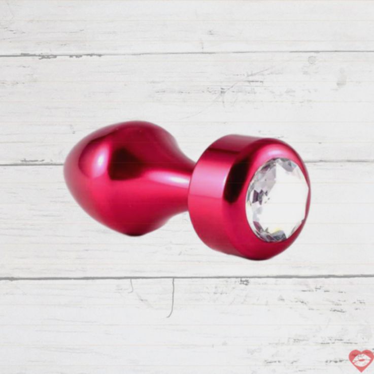 Pú Plug Nhôm Đỏ Kim Cương Trắng LoveToys Siêu Hấp Dẫn