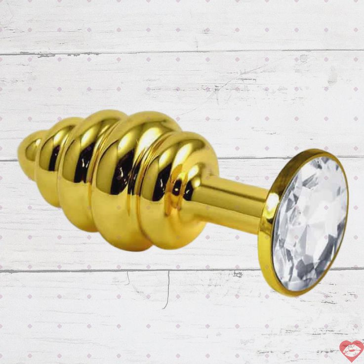 LoveToys Butt Plug Rãnh Vàng Đá Quý Hấp Dẫn