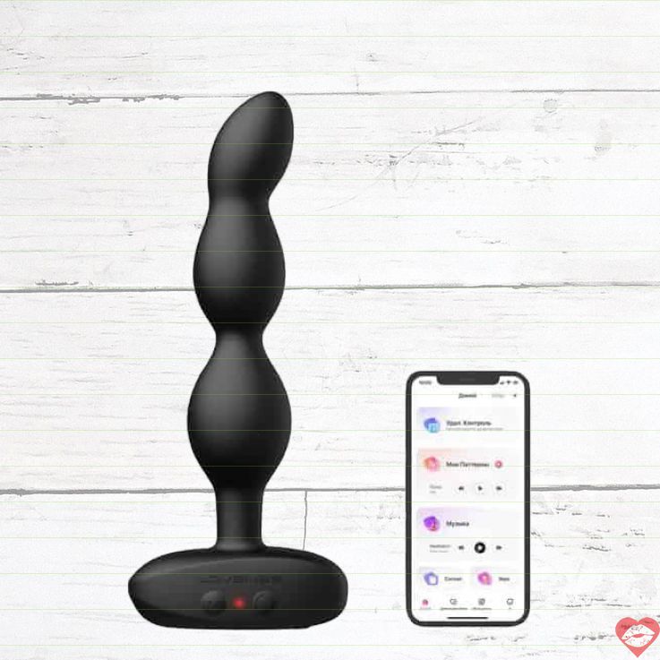 Lovense Ridge Đít Răng Cưa Xoay App Đen 17cm