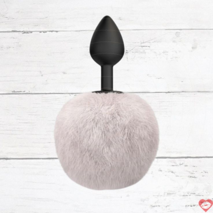 Lola Fluffy Plug Đen Đuôi Trắng 3cm Dễ Thương