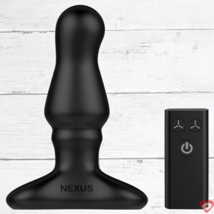 Plug Nexus Bolster đen mở rộng remote app hậu môn mạnh