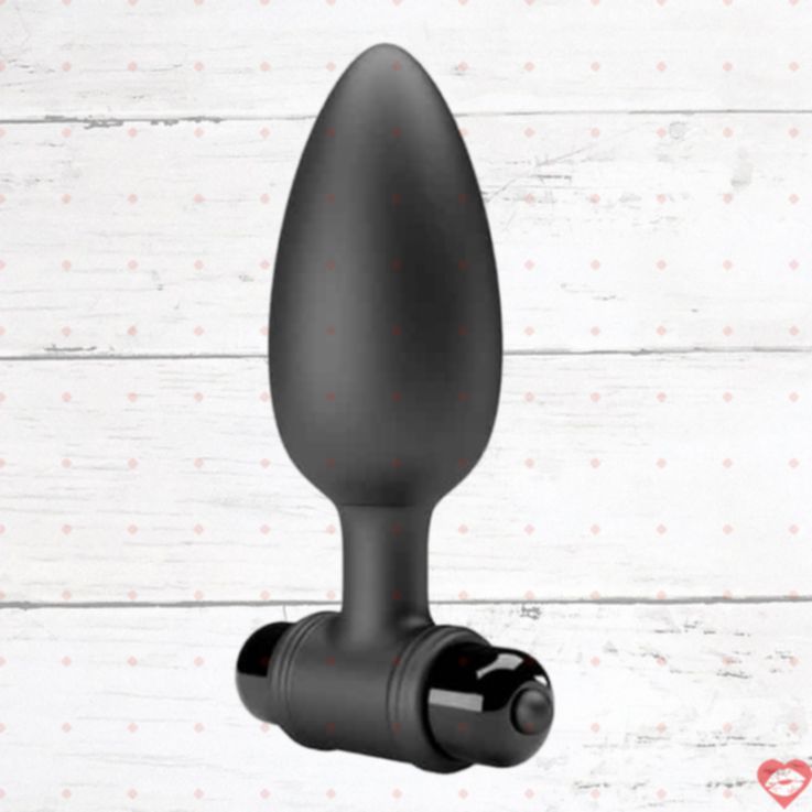 Pretty Love Vibra Butt Plug II đen silicone rung