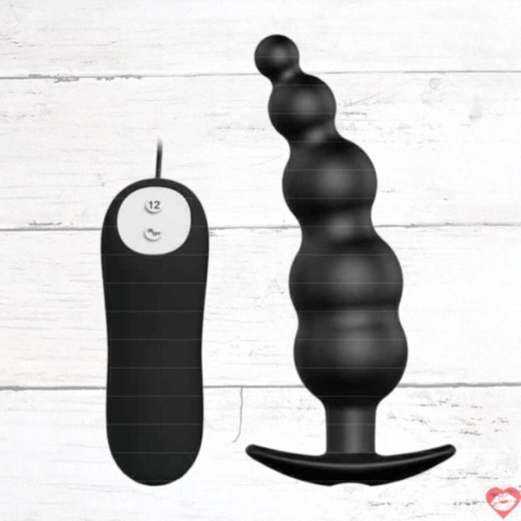 Anal Elochka Pretty Love 12cm Remote Đen Vibro