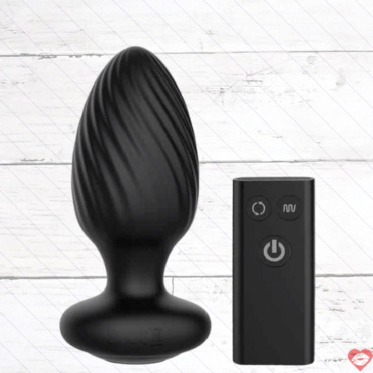 Vibro Plug Nexus Tornado XL Quay Đuôi Rồng Đen Điều Khiển Từ Xa Siêu Mạnh