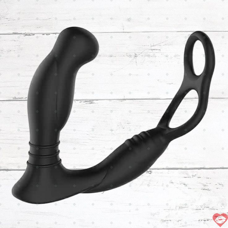 Nexus Simul8 Prostate Ring Đôi Đen Dao Động