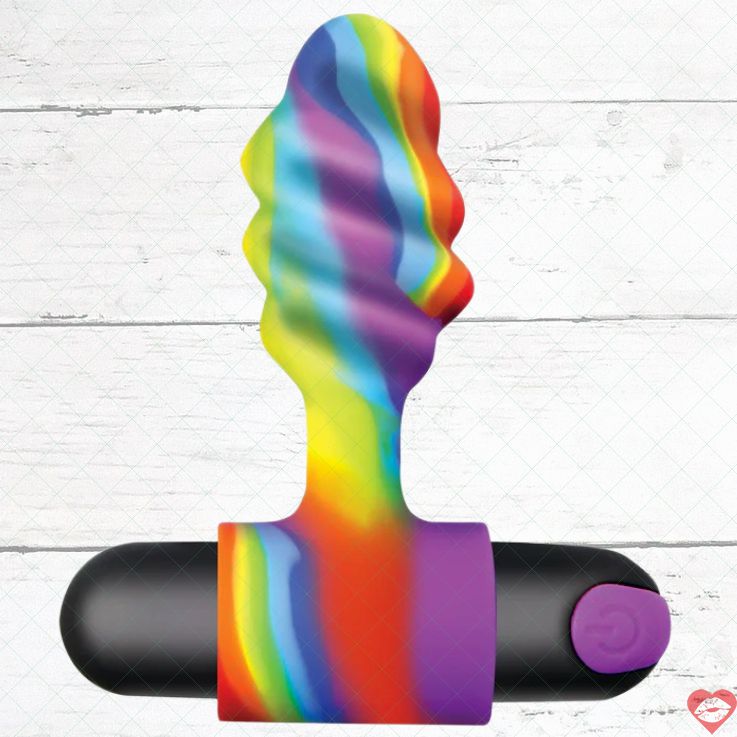 Bang! Rainbow Anal Plug Rung 2.8cm Siêu Lung Linh