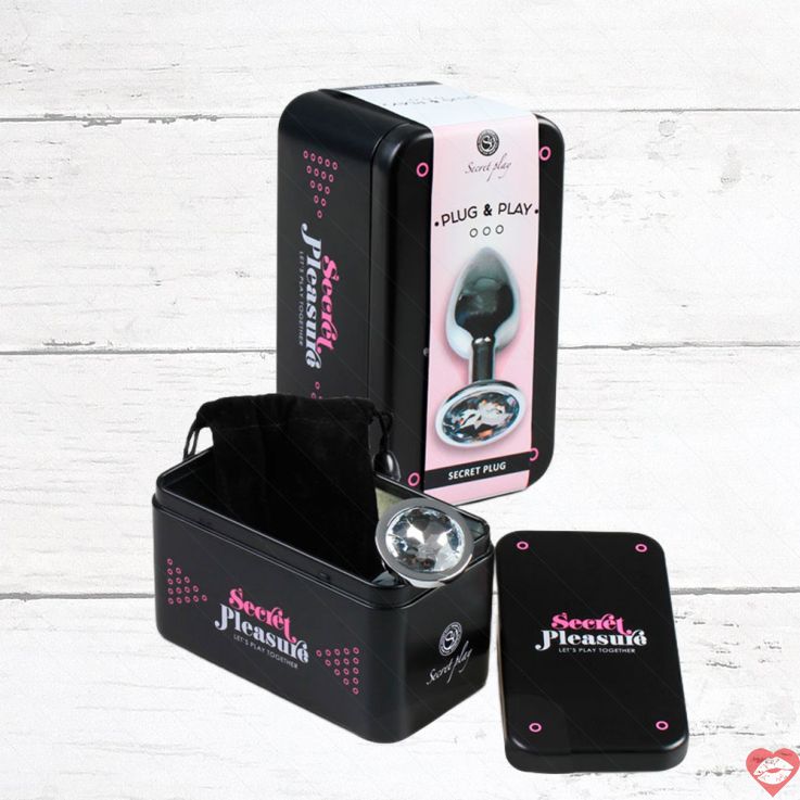 Secret Play Kim Loại Nút Đít Lớn 4cm Xanh Lam Siêu Kích Thích